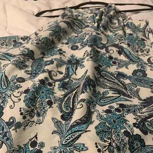 Ann Taylor LOFT Maxi Dress Blue Paisley Size 6